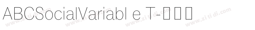 ABCSocialVariabl e T字体转换